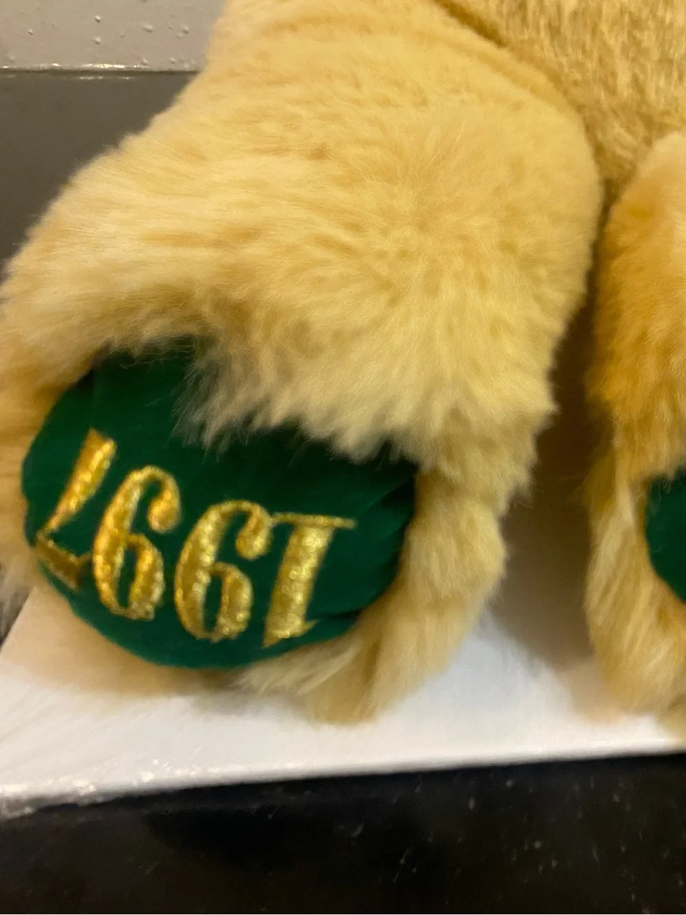 Source Unknown Plush 1997 casino  Golden Bear Christmas promotion